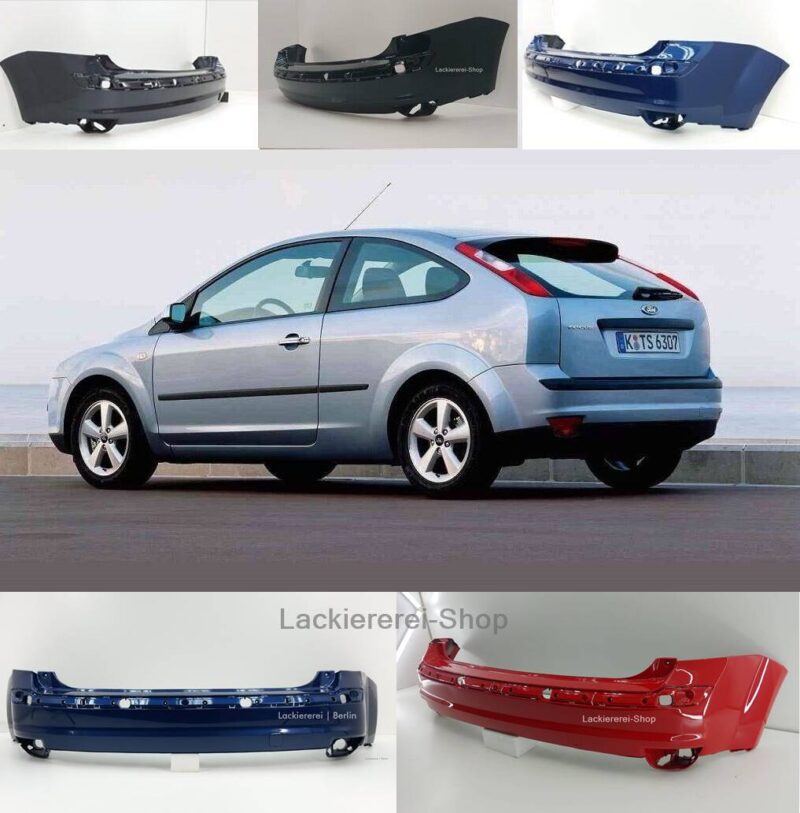 STOßSTANGE HINTEN LACKIERT IN WUNSCHFARBE NEU für Ford Focus 2004-2008