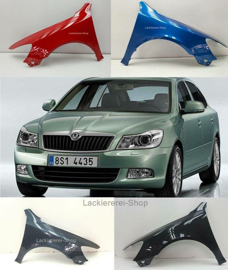 KOTFLÜGEL VORNE LACKIERT IN WUNSCHFARBE NEU für Skoda Octavia 2 2008-2013