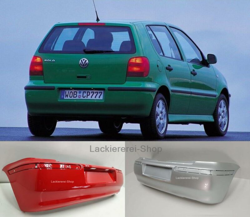 STOßSTANGE HINTEN lackiert in WUNSCHFARBE NEU für VW Polo 1999-2001