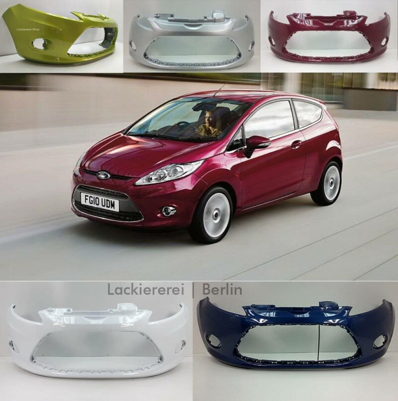STOßSTANGE VORNE LACKIERT IN WUNSCHFARBE NEU für Ford Fiesta 2008-2013 mit Nebelscheinwerfern