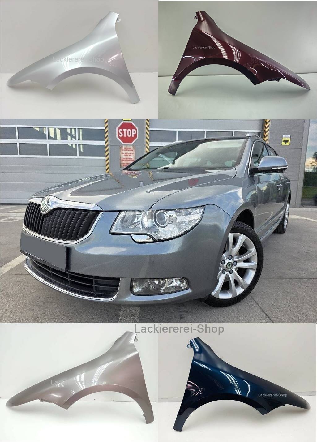 KOTFLÜGEL VORNE LACKIERT IN WUNSCHFARBE NEU für Skoda Superb 2008-2013
