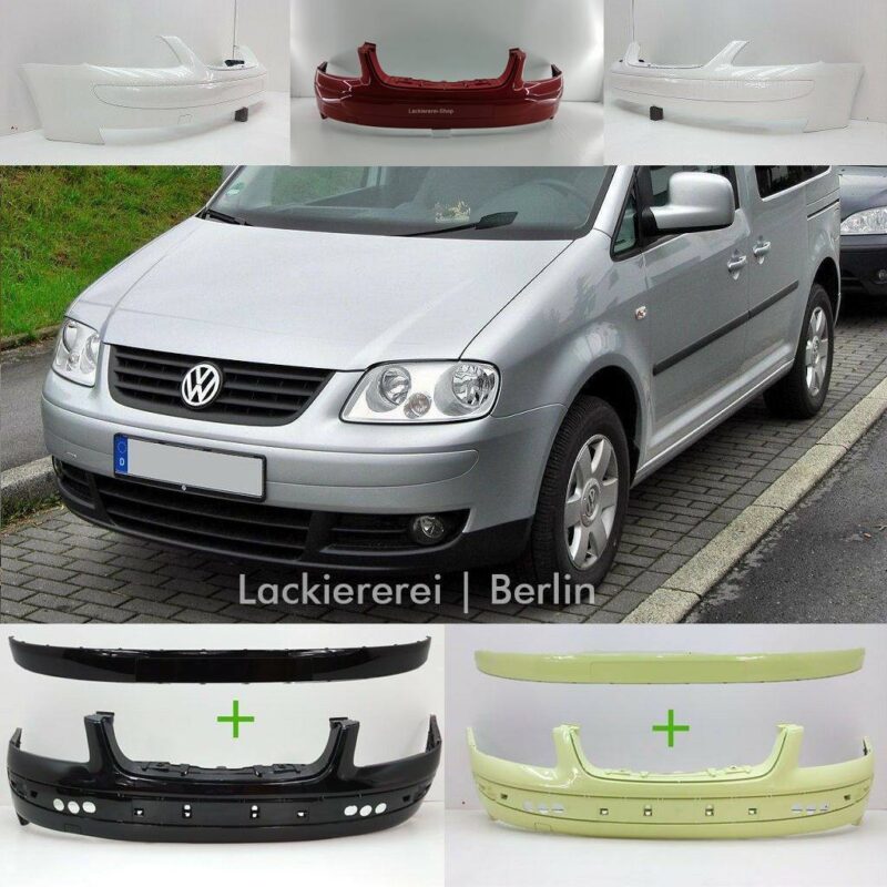 STOßSTANGE VORNE + STOßLEISTE LACKIERT IN WUNSCHFARBE NEU für VW Caddy 2003-2010