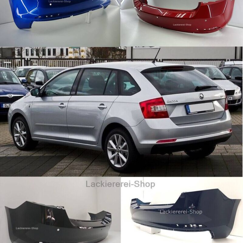 STOßSTANGE HINTEN LACKIERT IN WUNSCHFARBE NEU Skoda Rapid Spaceback ORIGINALTEIL