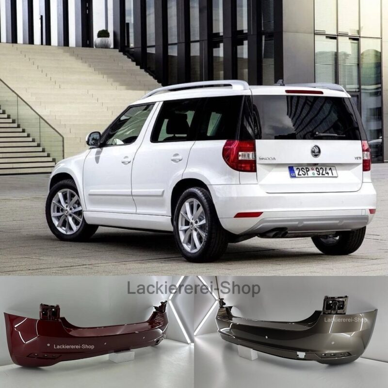 Skoda Yeti 2013-2017 STOßSTANGE HINTEN LACKIERT IN WUNSCHFARBE neu ORIGINALTEIL