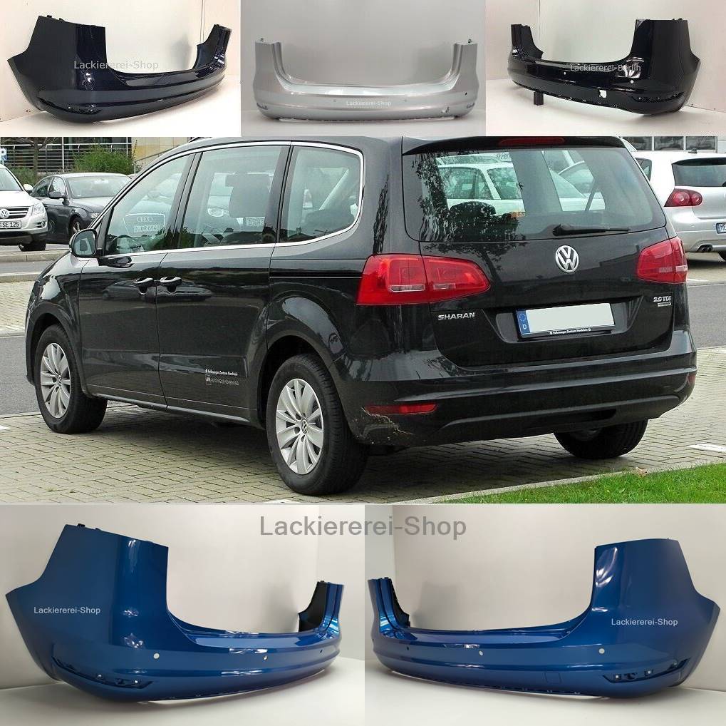 STOßSTANGE HINTEN LACKIERT IN WUNSCHFARBE NEU für VW Sharan/SEAT Alhambra  2010-2022 –