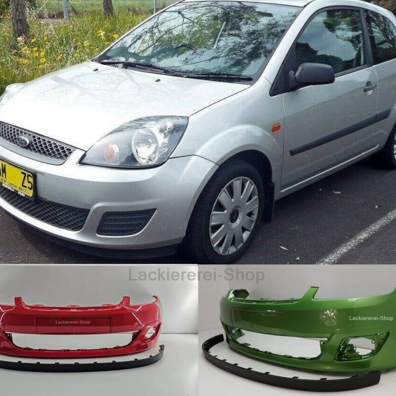 STOßSTANGE VORNE LACKIERT IN WUNSCHFARBE mit SPOILER für Ford Fiesta MK6 2005-2008
