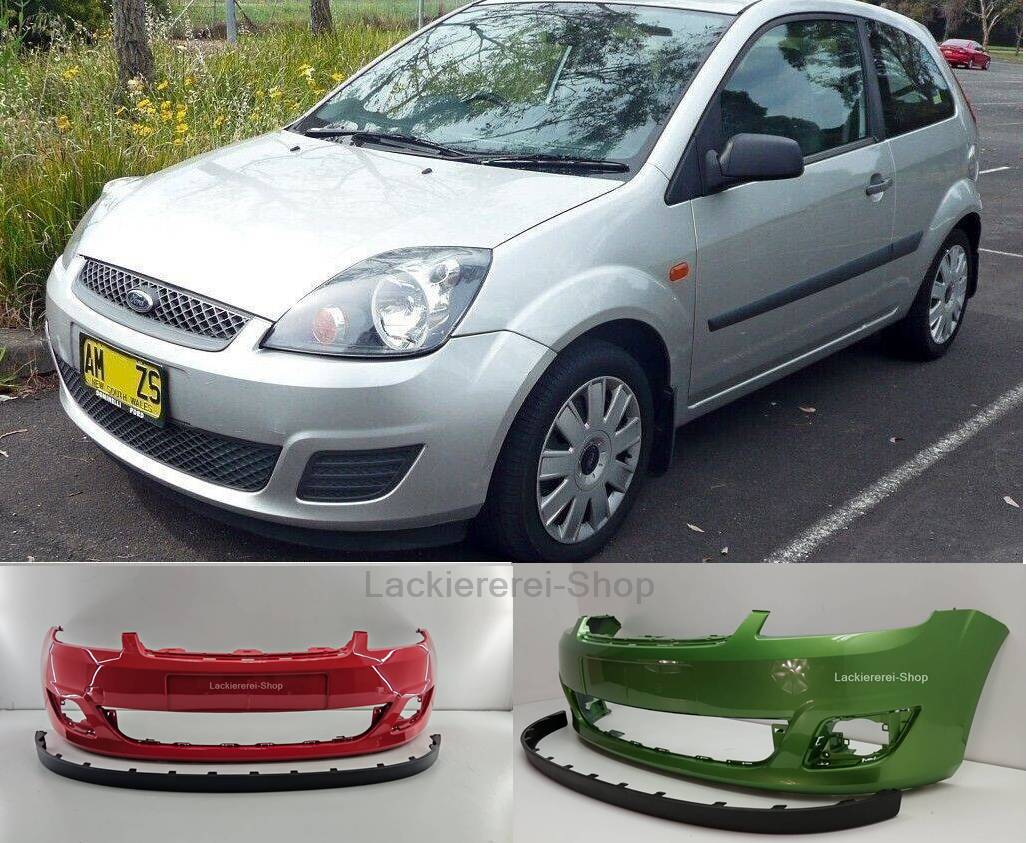 STOßSTANGE VORNE LACKIERT IN WUNSCHFARBE mit SPOILER für Ford Fiesta MK6 2005-2008