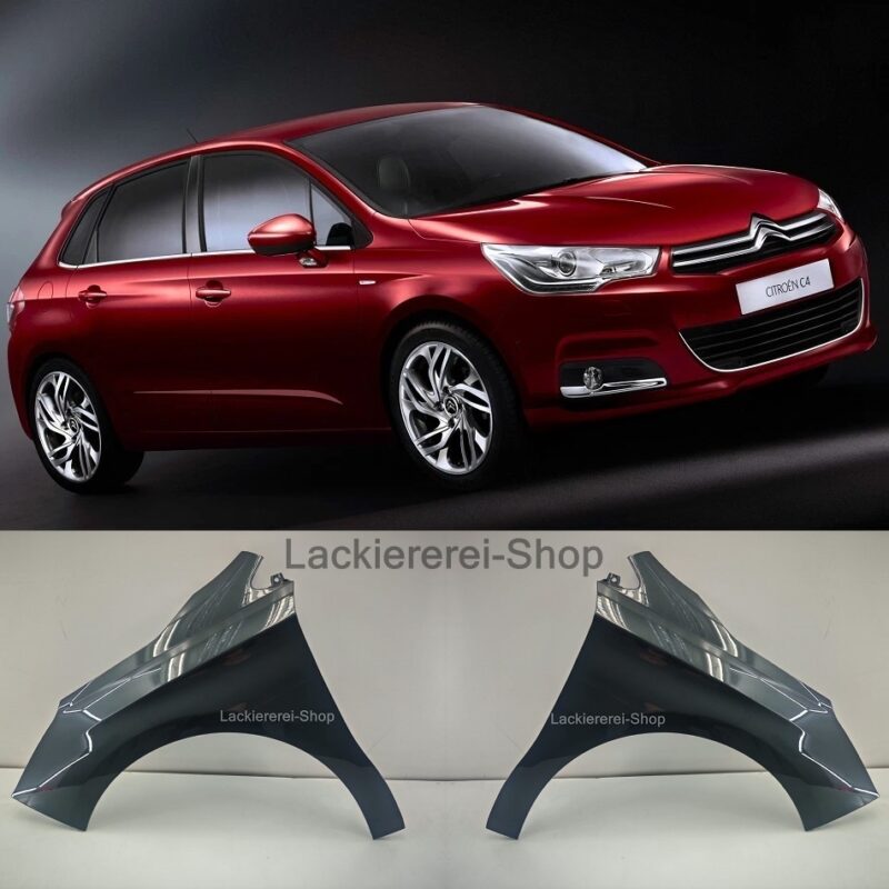 KOTFLÜGEL VORNE LACKIERT IN WUNSCHFARBE NEU für Citroen C4 2010-2018