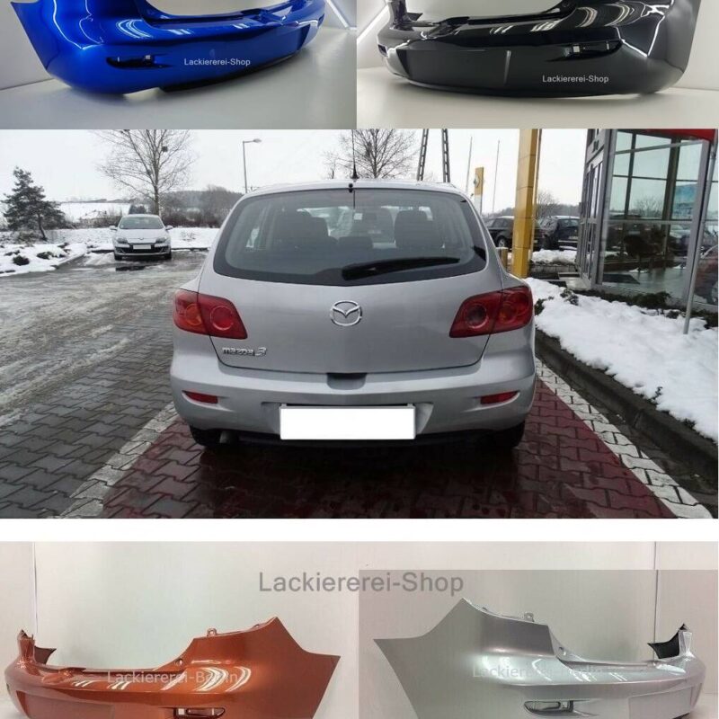 STOßSTANGE HINTEN LACKIERT IN WUNSCHFARBE NEU für Mazda 3 2003-2006