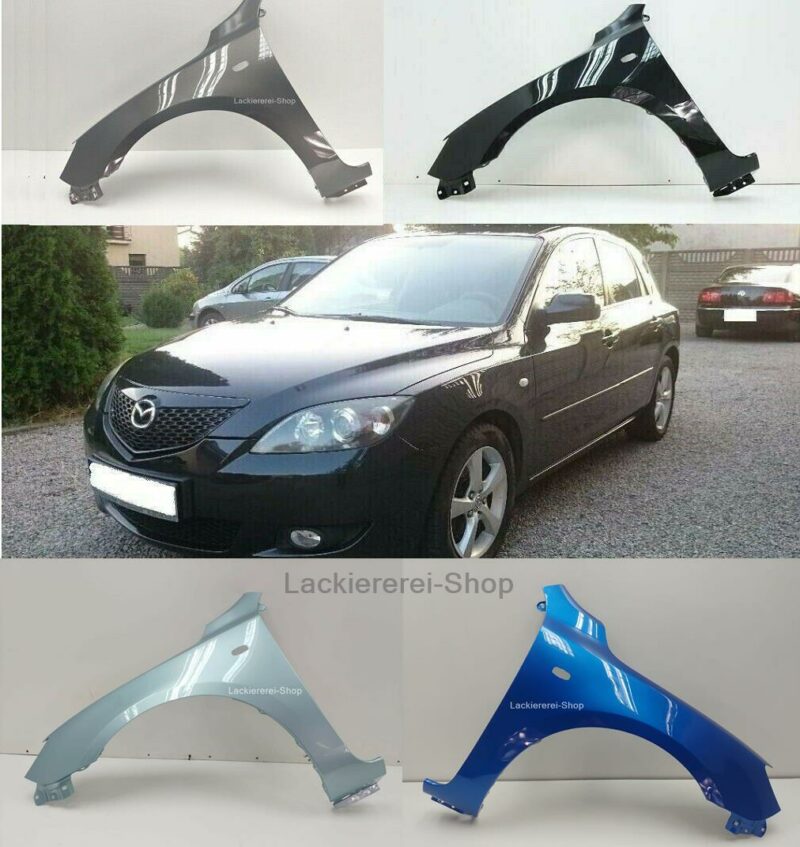 KOTFLÜGEL VORNE LACKIERT IN WUNSCHFARBE NEU für Mazda 3 2003-2009