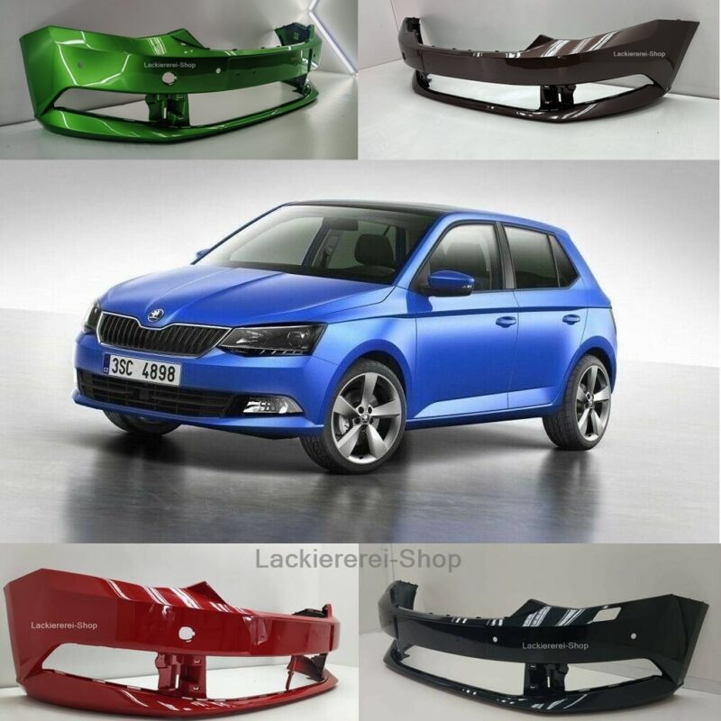 STOßSTANGE VORNE LACKIERT IN WUNSCHFARBE NEU für Skoda Fabia 2014-2018