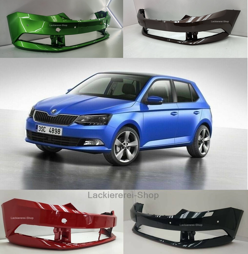 STOßSTANGE VORNE LACKIERT IN WUNSCHFARBE NEU für Skoda Fabia 2014-2018