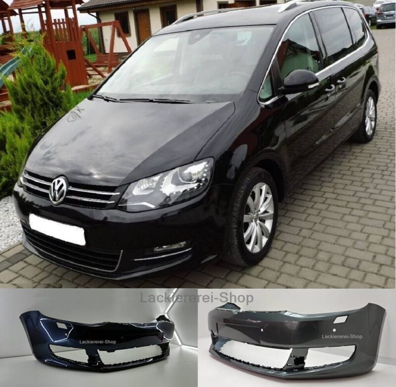 STOßSTANGE VORNE LACKIERT IN WUNSCHFARBE NEU für VW Sharan 2010-2022 mit SRA und PDC