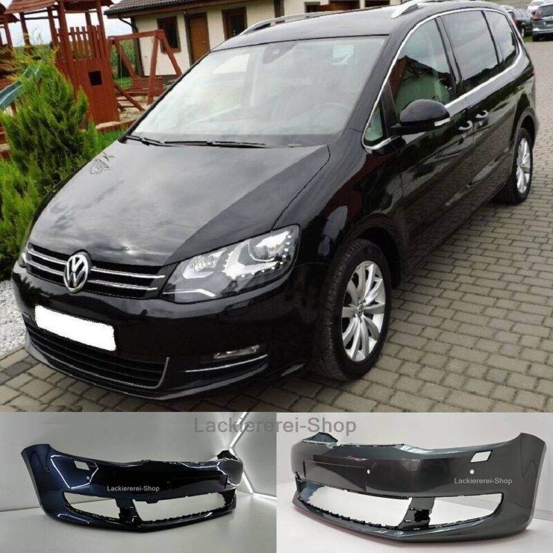 STOßSTANGE VORNE LACKIERT IN WUNSCHFARBE NEU für VW Sharan 2010-2022 mit SRA und PDC