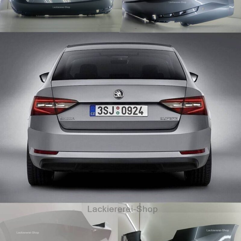 STOßSTANGE HINTEN LACKIERT IN WUNSCHFARBE NEU für Skoda Superb Limousine 2015-2023