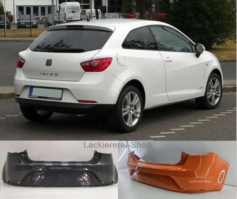STOßSTANGE HINTEN LACKIERT IN WUNSCHFARBE NEU für Seat Ibiza 2008-2012 3-Türer