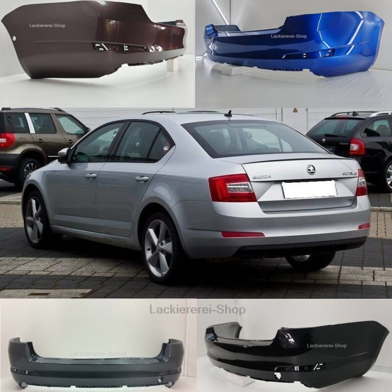 STOßSTANGE HINTEN LACKIERT IN WUNSCHFARBE NEU für Skoda Octavia 3 Limousine 2013-2017