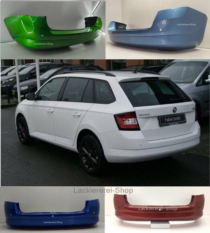 STOßSTANGE HINTEN LACKIERT IN WUNSCHFARBE NEU für Skoda Fabia Kombi 2014-2018