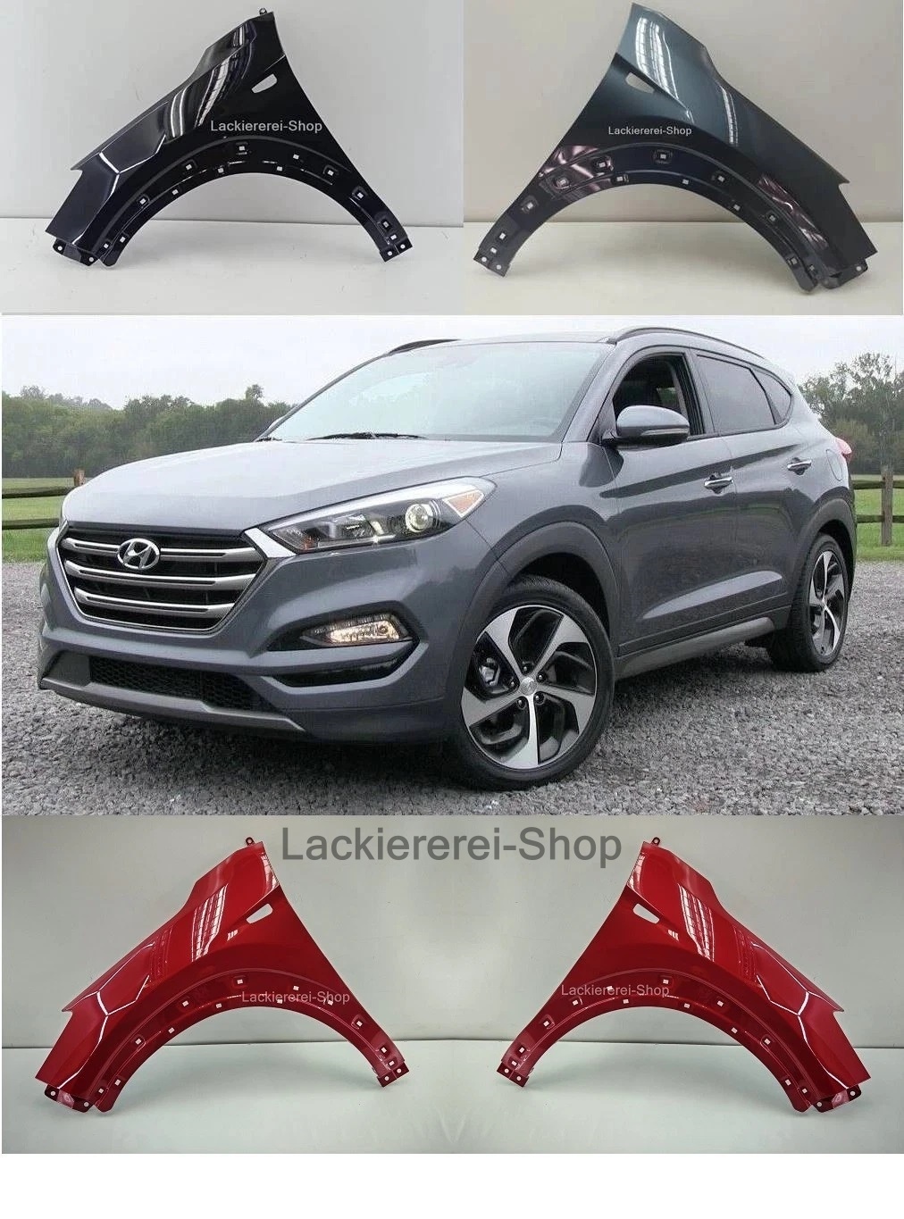 KOTFLÜGEL VORNE LACKIERT IN WUNSCHFARBE NEU für Hyundai Tucson 2015-2020