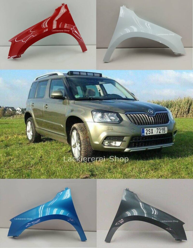 KOTFLÜGEL VORNE LACKIERT IN WUNSCHFARBE NEU für Skoda YETI 2013-2017