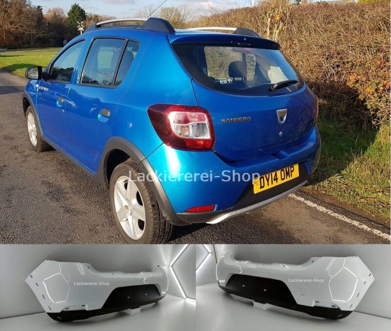 STOßSTANGE HINTEN LACKIERT IN WUNSCHFARBE NEU für Dacia Sandero Stepway 2012-2017