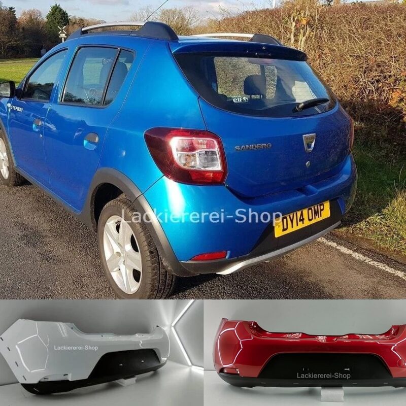 STOßSTANGE HINTEN LACKIERT IN WUNSCHFARBE NEU für Dacia Sandero Stepway 2012-2017