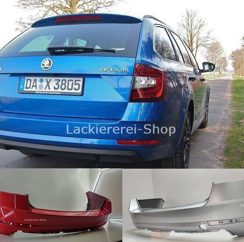 STOßSTANGE HINTEN LACKIERT IN WUNSCHFARBE NEU für Skoda Octavia 3 Kombi 2017-2020
