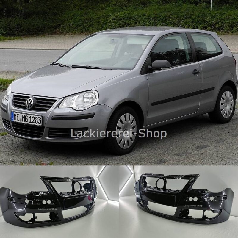 STOßSTANGE VORNE LACKIERT IN WUNSCHFARBE, NEU ORIGINALTEIL VW Polo 9N3 2005-2009 mit SRA