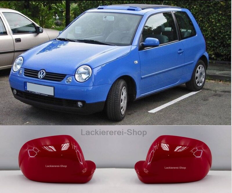 AUßENSPIEGEL KAPPE/GEHÄUSE LACKIERT IN WUNSCHFARBE NEU für VW Lupo 1998-2001