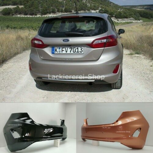 STOßSTANGE HINTEN LACKIERT IN WUNSCHFARBE NEU für Ford Fiesta 2017-2023 mit PDC