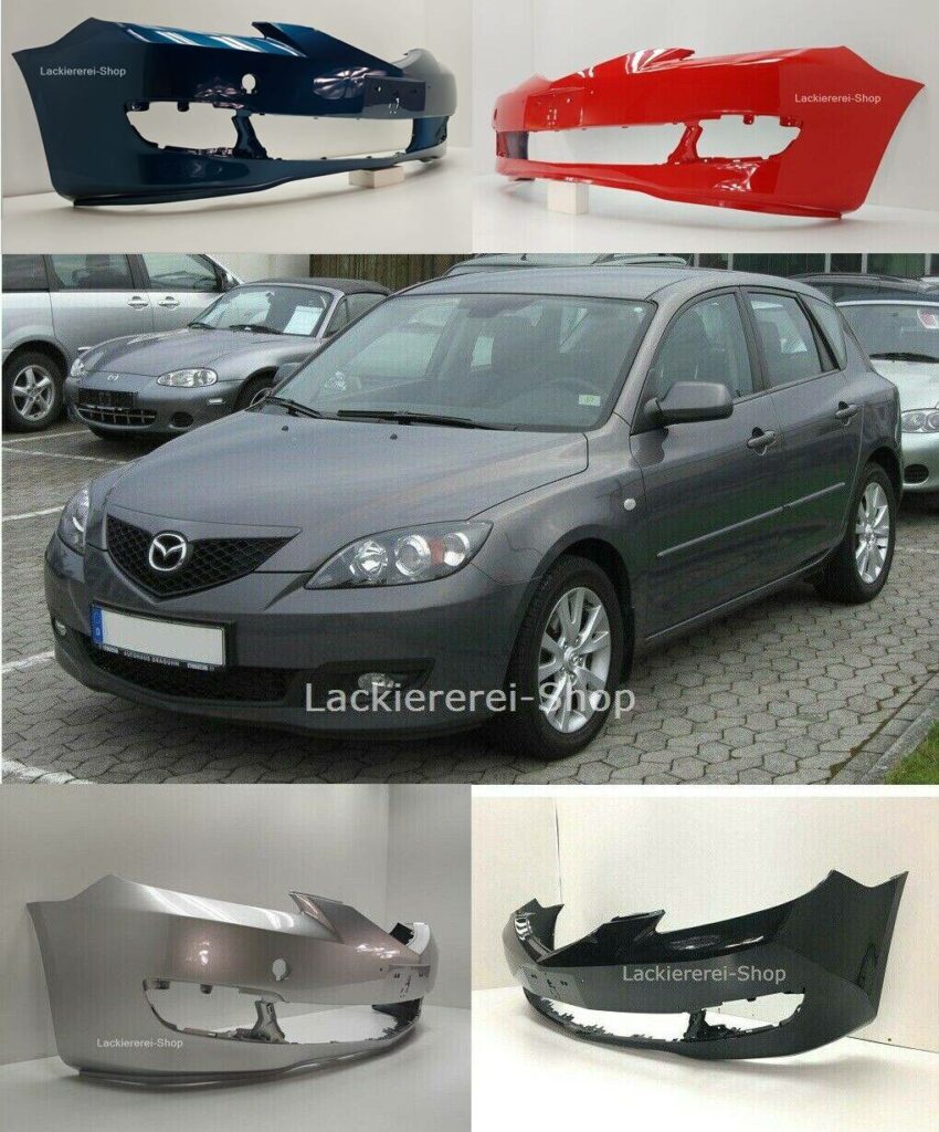 STOßSTANGE VORNE LACKIERT IN WUNSCHFARBE NEU für Mazda 3 2006-2009 ...