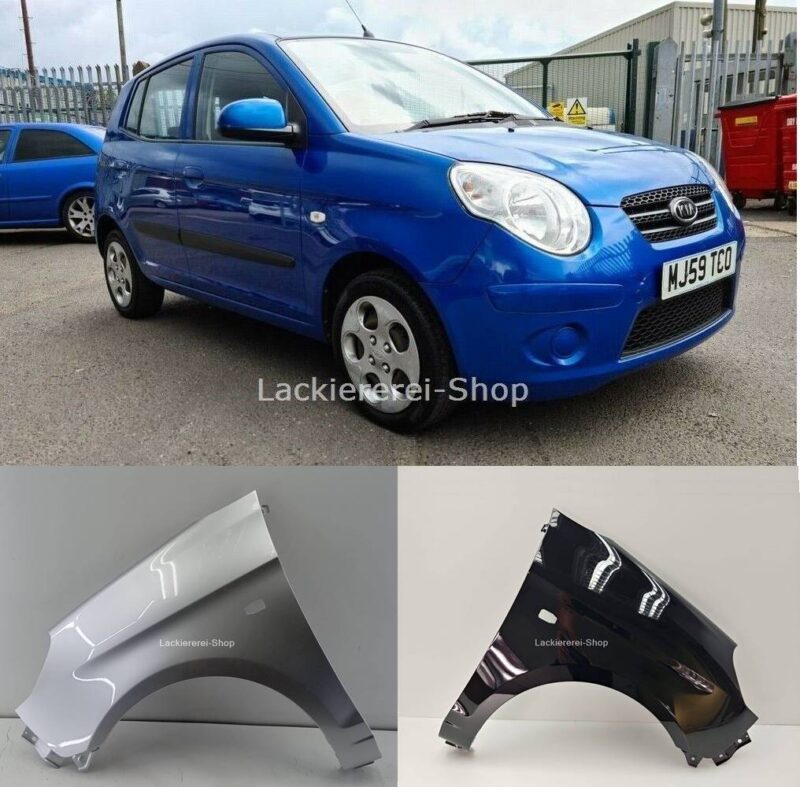 KOTFLÜGEL VORNE LACKIERT IN WUNSCHFARBE NEU für Kia Picanto 2008-2011