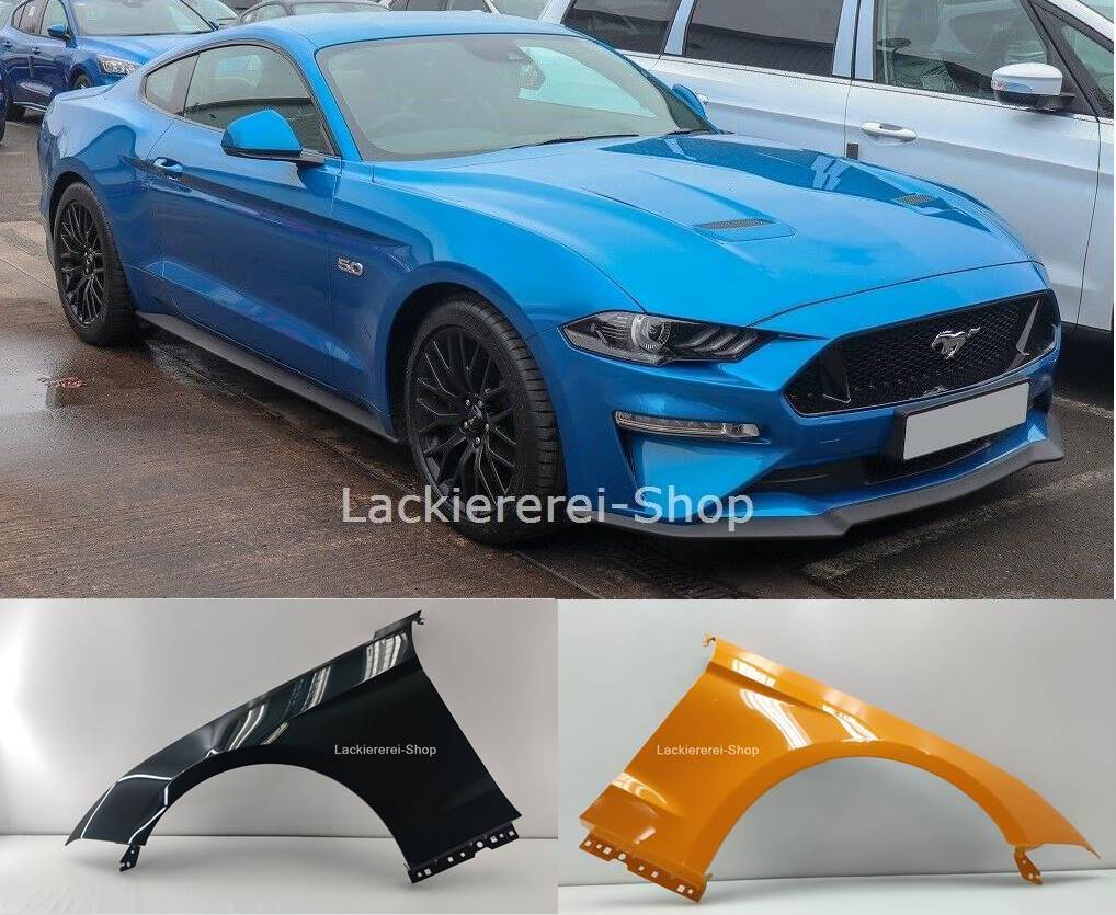 KOTFLÜGEL VORNE LACKIERT IN WUNSCHFARBE NEU für Ford Mustang 2018-2023 ALU
