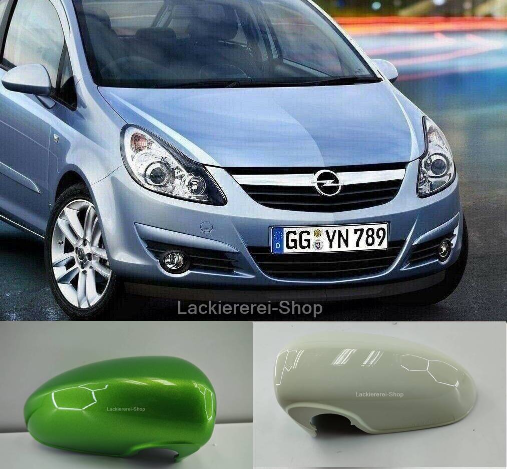 AUßENSPIEGEL KAPPE/GEHÄUSE LACKIERT IN WUNSCHFARBE NEU für Opel Corsa D 2006-2014