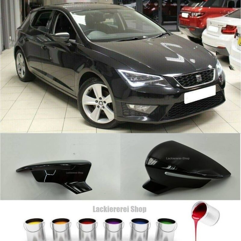 AUßENSPIEGEL KAPPE/GEHÄUSE LACKIERT IN WUNSCHFARBE für Seat Leon 2012-2020 NEU
