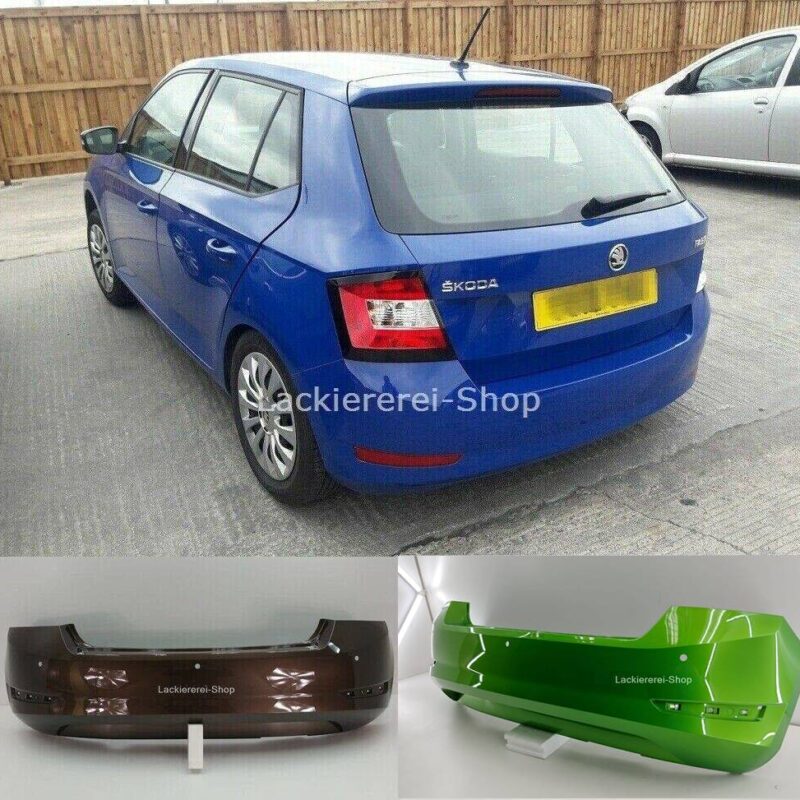 STOßSTANGE HINTEN LACKIERT IN WUNSCHFARBE NEU für Skoda Fabia NJ 2018-2021