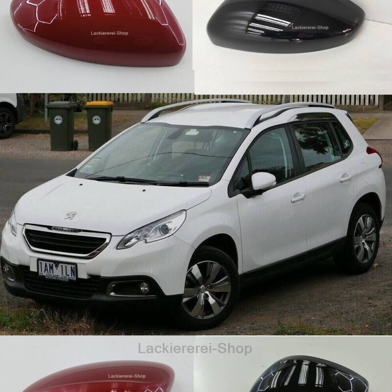 AUßENSPIEGEL KAPPE/GEHÄUSE LACKIERT IN WUNSCHFARBE NEU für Peugeot 2008