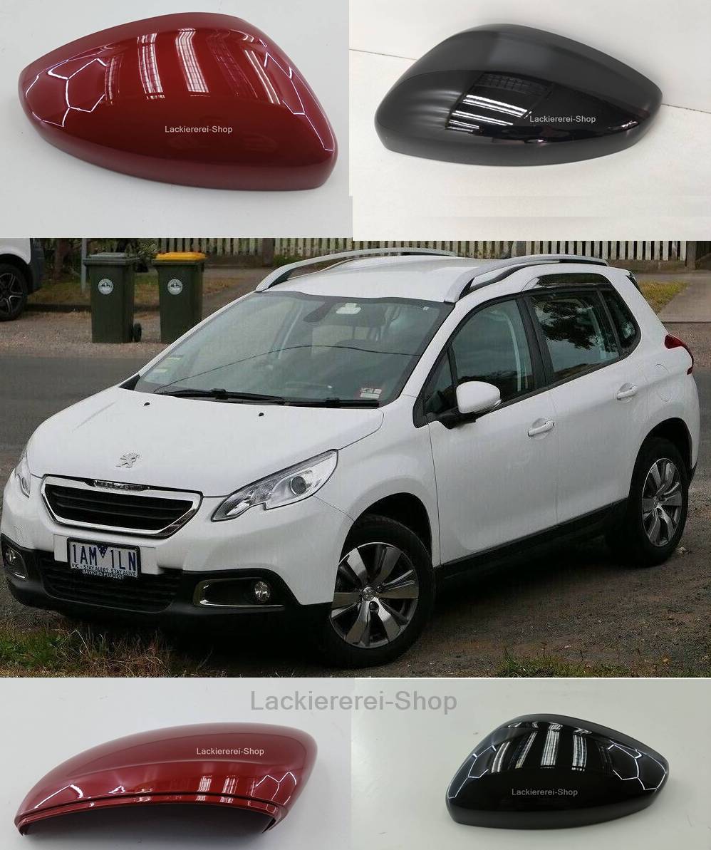 AUßENSPIEGEL KAPPE/GEHÄUSE LACKIERT IN WUNSCHFARBE NEU für Peugeot 2008