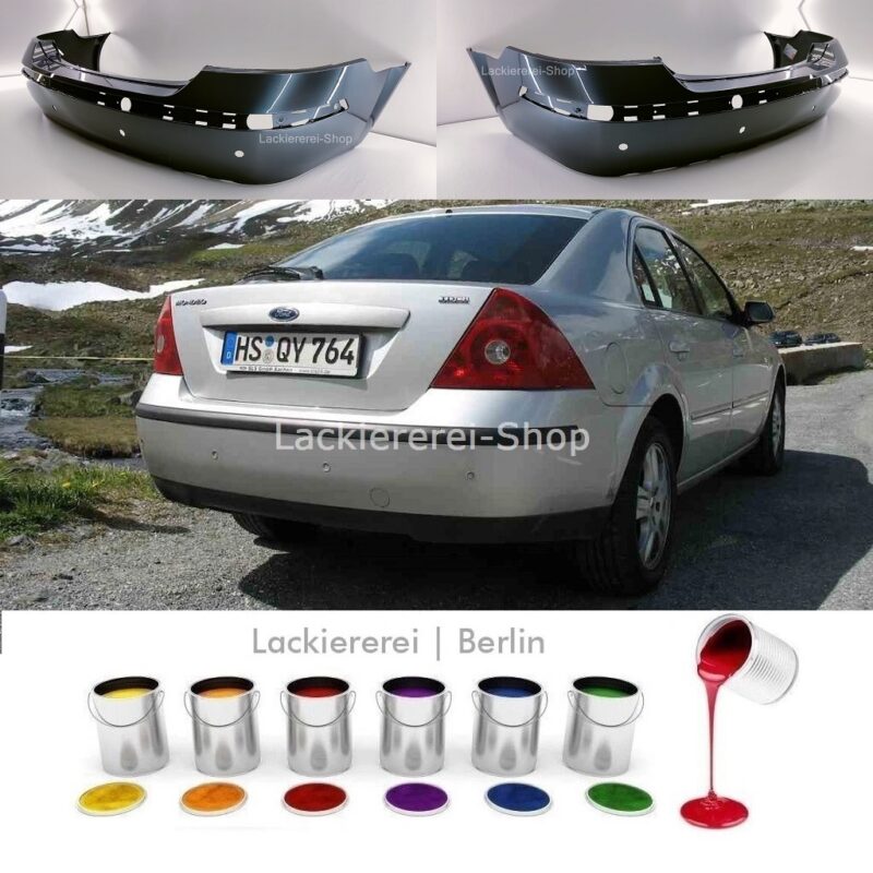STOßSTANGE HINTEN LACKIERT IN WUNSCHFARBE NEU für Ford Mondeo MK3 2000-2007 PDC
