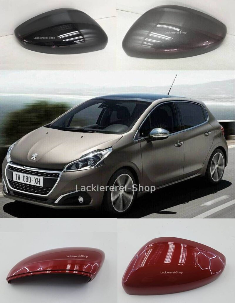 AUßENSPIEGEL KAPPE/GEHÄUSE LACKIERT IN WUNSCHFARBE NEU für Peugeot 208 2012-2019