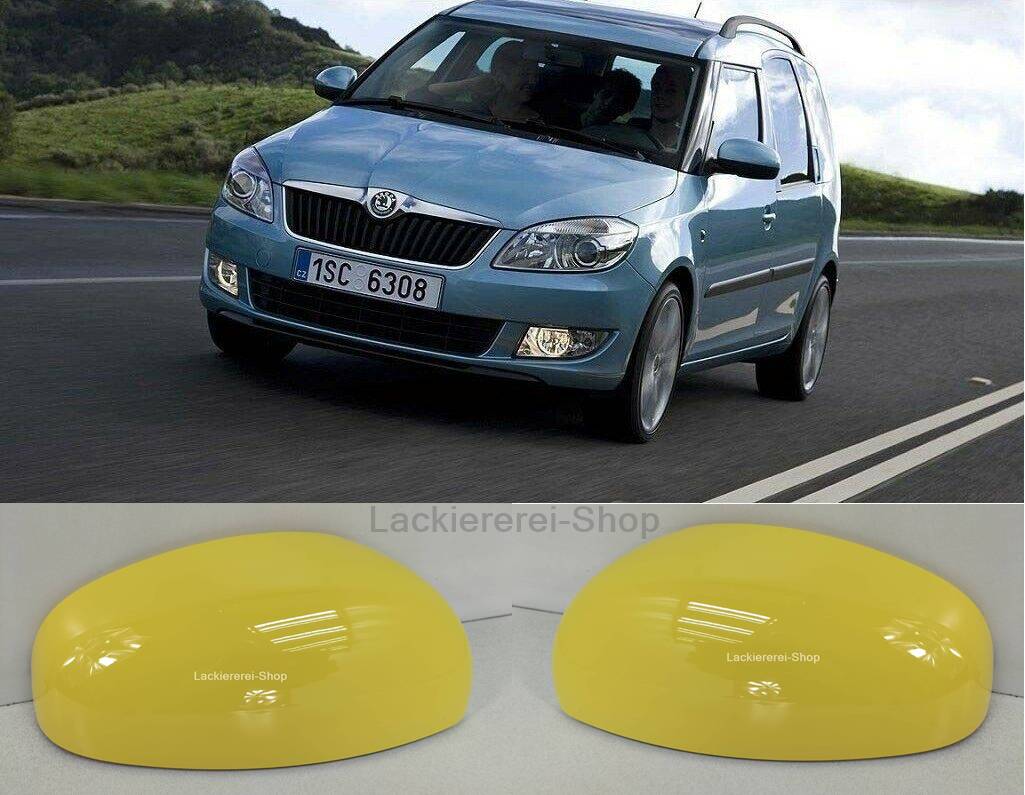 AUßENSPIEGEL KAPPE/GEHÄUSE LACKIERT IN WUNSCHFARBE NEU für Skoda Roomster 2006-2015
