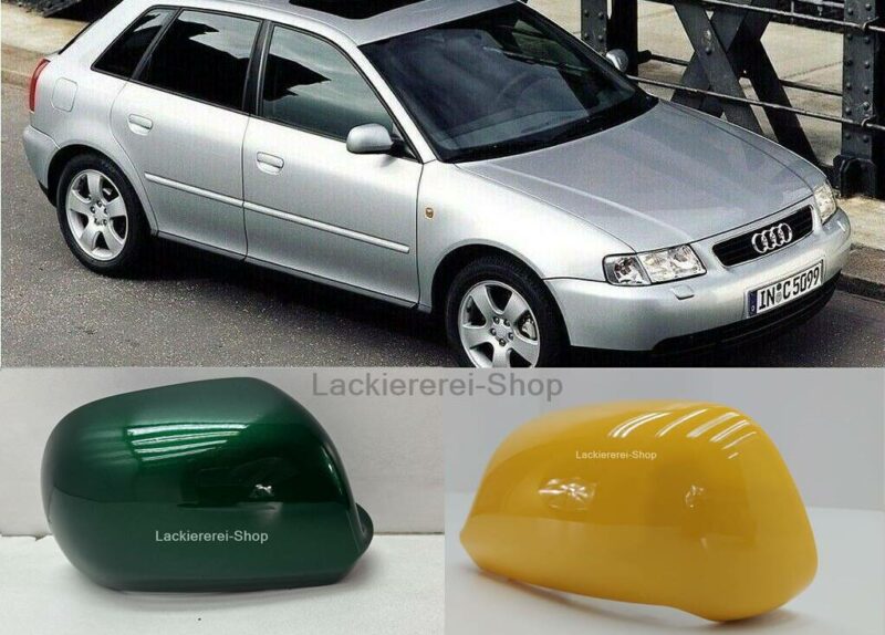 AUßENSPIEGEL KAPPE/GEHÄUSE LACKIERT IN WUNSCHFARBE NEU für Audi A3 8L 1996-2000