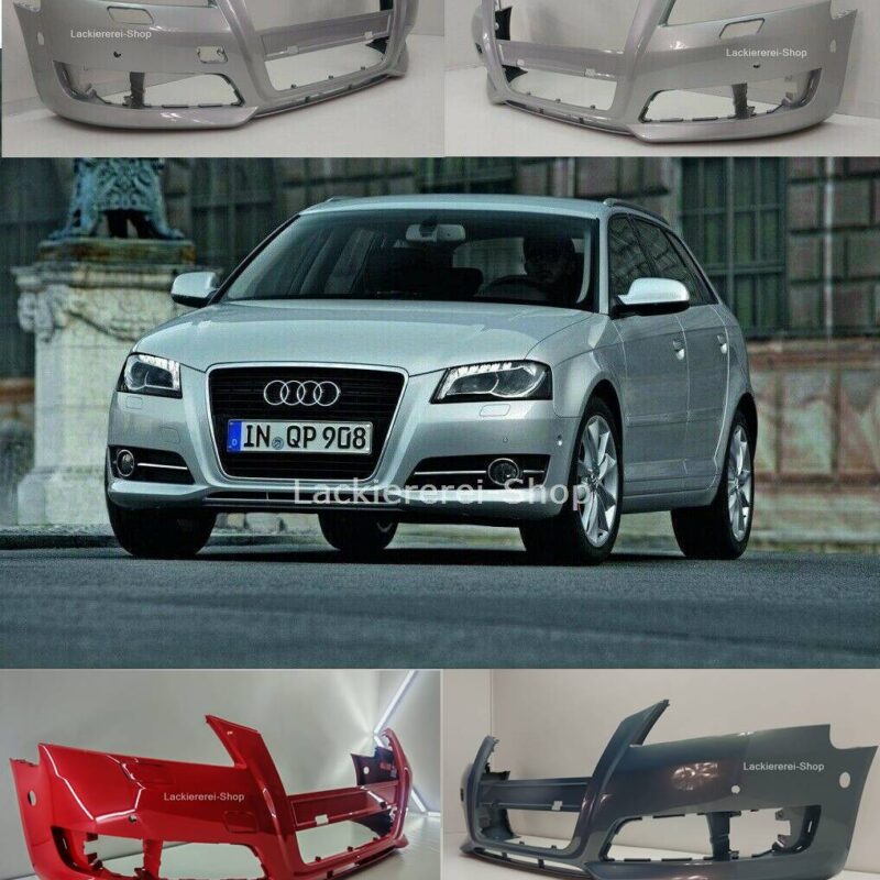 STOßSTANGE VORNE LACKIERT IN WUNSCHFARBE NEU für Audi A3 8P 2008-2012 6xPDC (mit Parkassist)