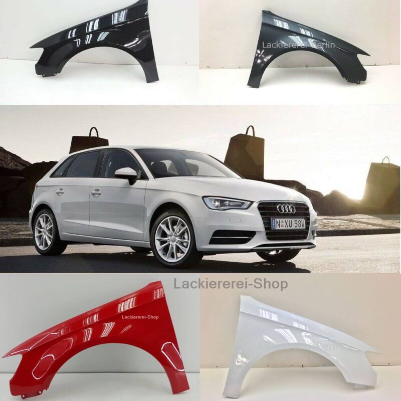 KOTFLÜGEL VORNE LACKIERT IN WUNSCHFARBE NEU für Audi A3 8V 2012-2020 ALU
