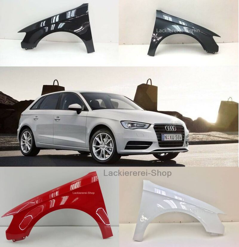 KOTFLÜGEL VORNE LACKIERT IN WUNSCHFARBE NEU für Audi A3 8V 2012-2020 ALU