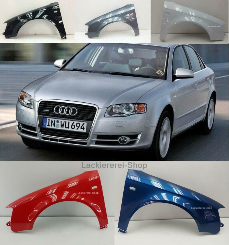 KOTFLÜGEL VORNE LACKIERT IN WUNSCHFARBE NEU für Audi A4 B7 2004-2008