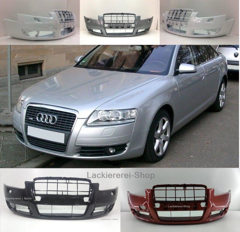 STOßSTANGE VORNE LACKIERT IN WUNSCHFARBE NEU für Audi A6 C6 2004-2008 PDC/SRA
