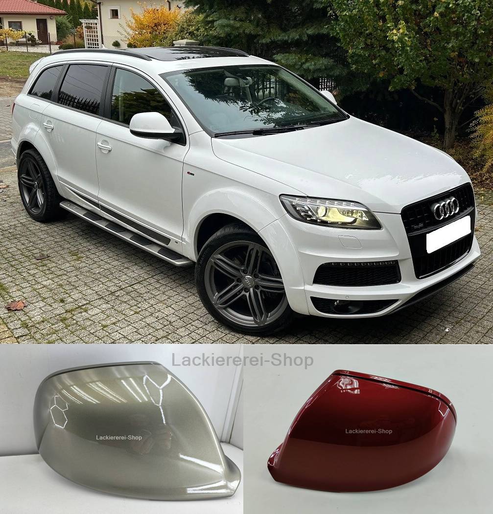 AUßENSPIEGEL KAPPE/GEHÄUSE LACKIERT IN WUNSCHFARBE NEU für Audi Q7 2005-2015