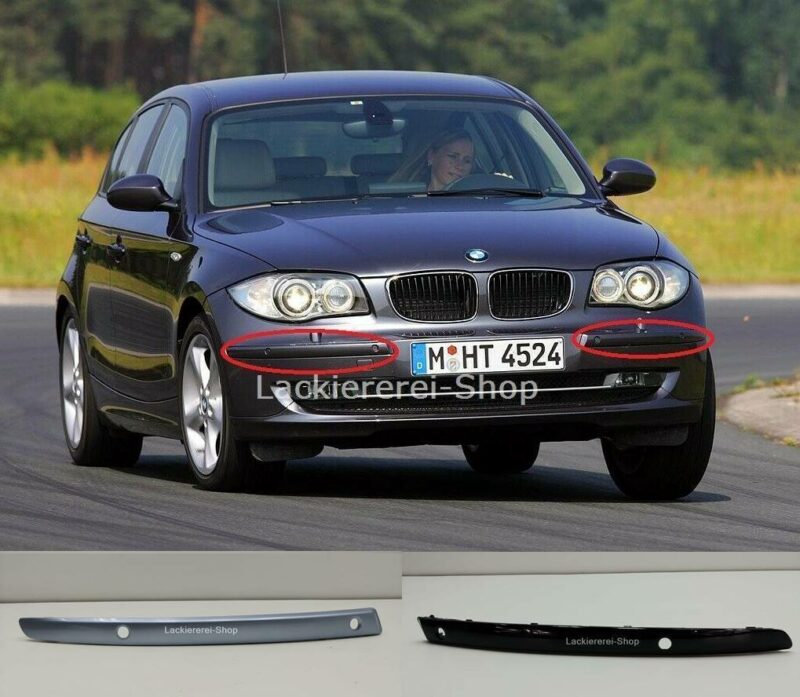 STOßLEISTE VORNE LACKIERT IN WUNSCHFARBE NEU passend für BMW 1-er 2007-2012 PDC