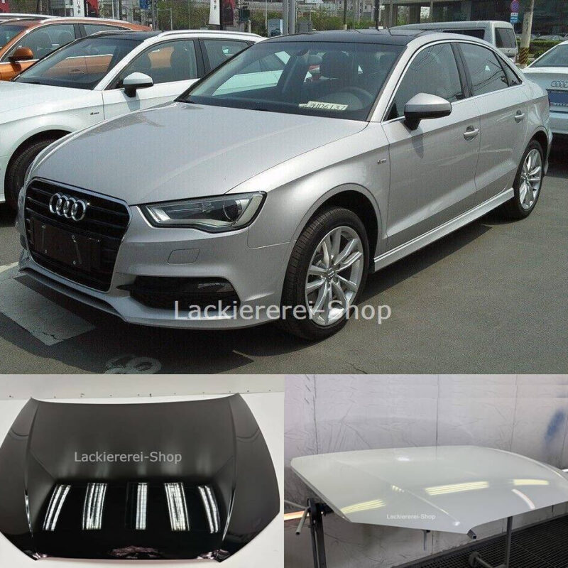 MOTORHAUBE LACKIERT IN WUNSCHFARBE NEU ALU für Audi A3 8V 2012-2020 STUFENHECK/CABRIO